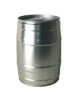 Baril à Pression Mini 5 L Gris – Fût de Bière Métallique avec Bouchon Hermétique