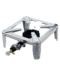 Brûleur à Gaz Mini Drago 3,5 KW – Réchaud Carré Extérieur en Acier et Fonte