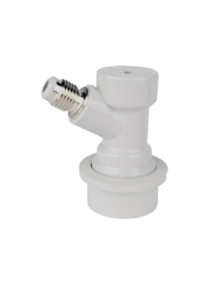 Connecteur Ball-lock CO2 Blanc/Gris – Raccord Gaz Fileté 1/4" MFL pour Fûts Soda-Keg NC (CMBecker)