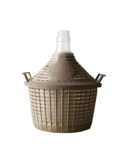 Dame-jeanne en Verre 10 Litres avec Panier Protecteur – Goulot Normal pour Fermentation