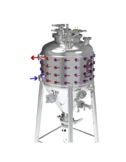 BrewBuilt X3 53L Inox Poli Miroir – Fermenteur Conique Uni Double Enveloppe Professionnel -AUTO BRASSEUR fermenteur conique uni a double enveloppe brewbuilt x3 53 l 3