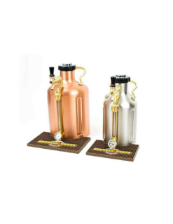 GrowlerWerks UKeg™ 128 Black Rubber Bar Mat – Schematic Series Non-Slip Counter Mat