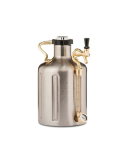 GrowlerWerks UKeg 64 Acier Inoxydable – Growler Pressurisé avec Robinet et Manomètre (1,9 L) -AUTO BRASSEUR growlerwerks ukeg 64 acier inoxydable 19 l 3