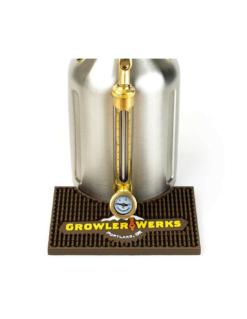 GrowlerWerks uKeg 64 Tapis de Comptoir Noir - Accessoire de Bar Officiel