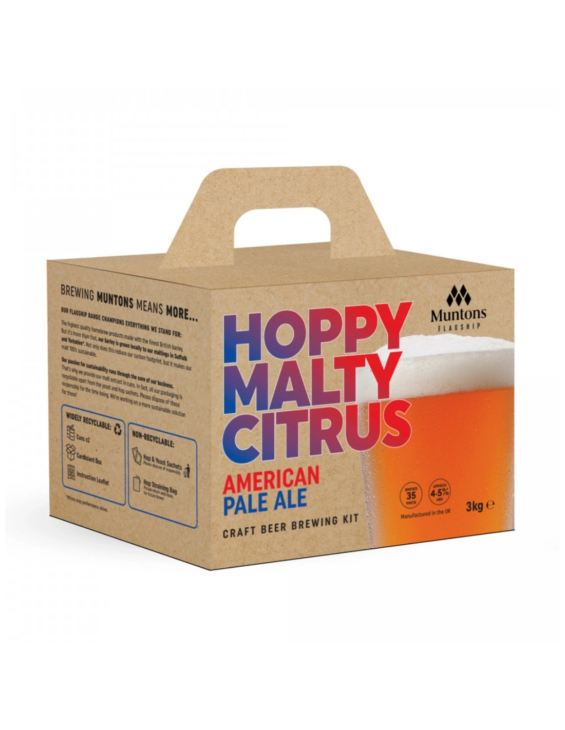 Kit de Bière Muntons Flagship American Pale Ale 3 kg – Brassage Maison APA avec Houblons Amarillo & Cascade 1 Kit de Bière Muntons Flagship American Pale Ale 3 kg – Brassage Maison APA avec Houblons Amarillo & Cascade