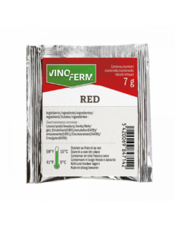 Vinoferm Red - Levure Sèche Spéciale Vin Rouge Fruitée et Aromatique - 7g