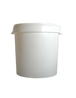 Seau de Fermentation Blanc 30L avec Couvercle – Plastique Alimentaire Haute Qualité