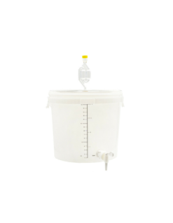 Seau de Fermentation 16 Litres - Kit Complet Blanc avec Robinet et Barboteur